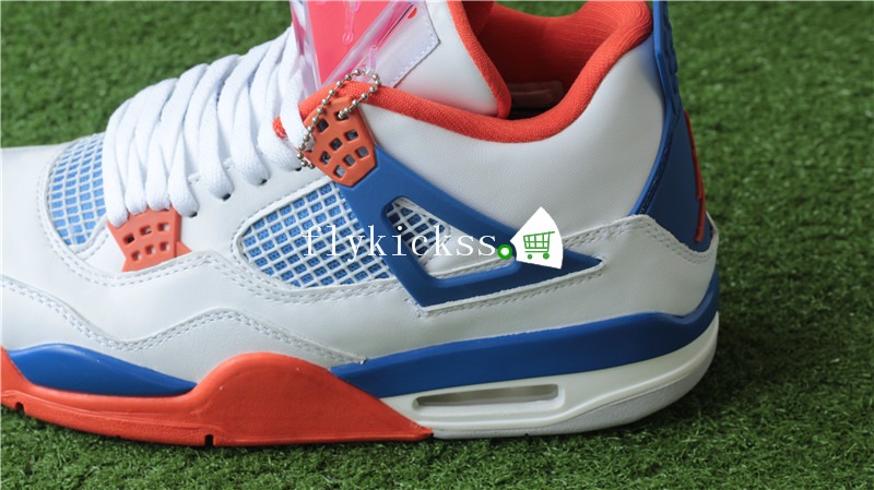 Authentic Air Jordan 4 Retro Game Royal Orange